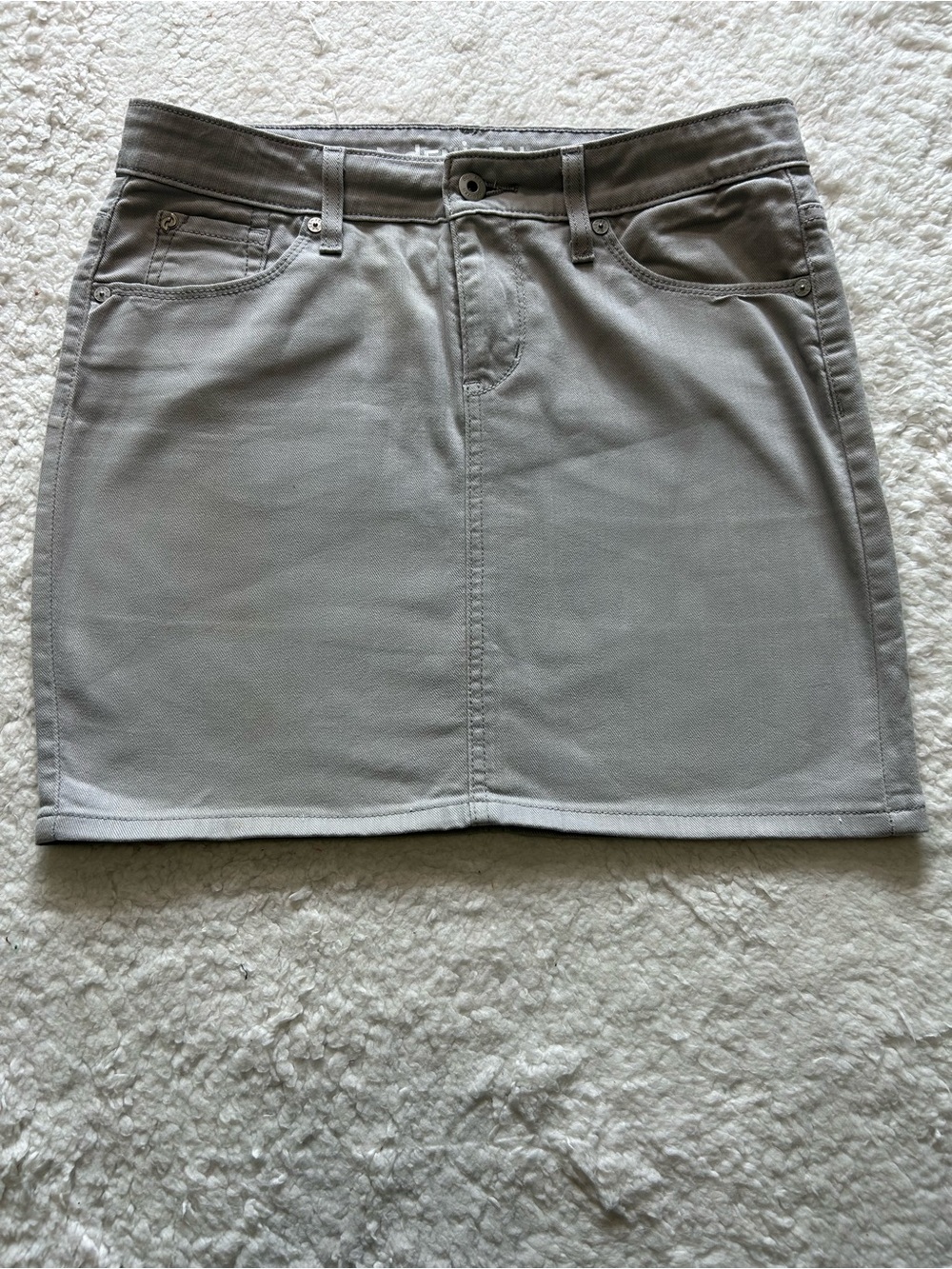 Denizen by Levi's Light Gray Denim Mini Skirt